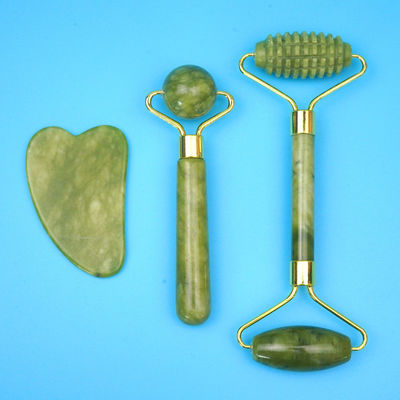2024 Black Jade Roller Gua Sha Set voor lichaamsmassage en 100% natuurlijke Double Head Skin Facial Care