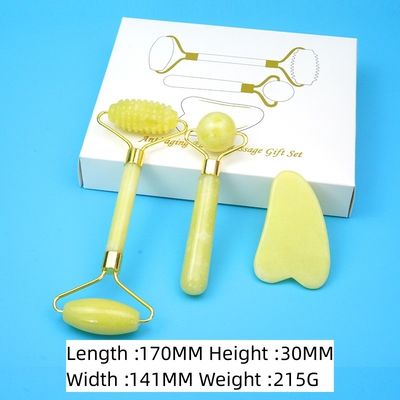2024 Black Jade Roller Gua Sha Set voor lichaamsmassage en 100% natuurlijke Double Head Skin Facial Care