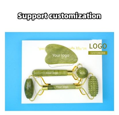 2024 Black Jade Roller Gua Sha Set voor lichaamsmassage en 100% natuurlijke Double Head Skin Facial Care
