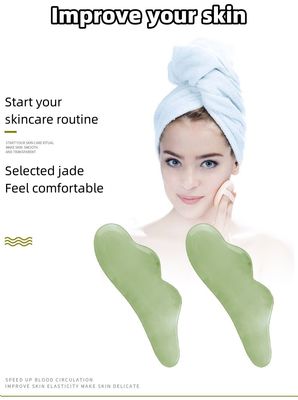 Xiuyan Jade Massage Tools 100% natuurlijke dubbelzijdige Jade Stone Face Roller voor het stimuleren van de bloedstroom en het verlichten van stress