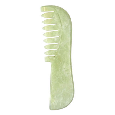 Voorraad Groen Schrapen Jade Gua Sha Steen Gezichtsmassage Guasha Kam Gereedschappen Xiuyu Kam met aangepast logo beschikbaar