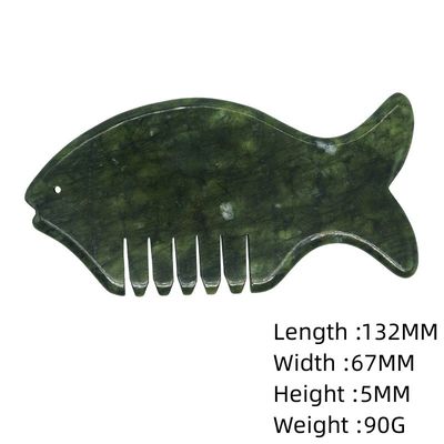 Hoofdmassageapparatuur 2024 Product Xiuyan Jade Comb Guasha Jade Stone Scraping Massage Board in groen en geel