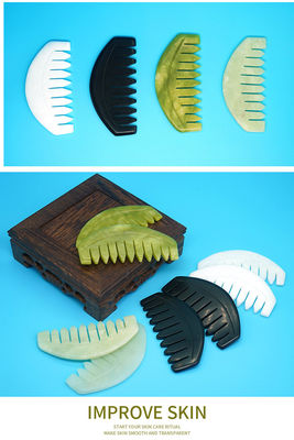2023 Custom Logo Availabled Jade Comb Gua Sha Scraping Tool voor Scalp Care en lichaamsspieren