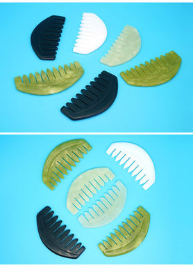 2023 Custom Logo Availabled Jade Comb Gua Sha Scraping Tool voor Scalp Care en lichaamsspieren