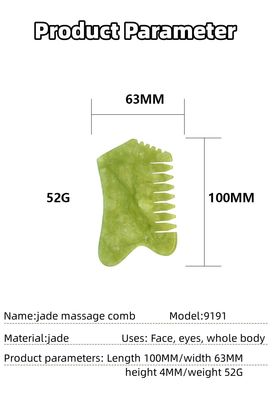 Hoofdhaar Scalp Massageurs met acupunctuur Hoofdtherapie Trigger Point Behandeling Jade Steen Gua Sha Comb Massage Tools
