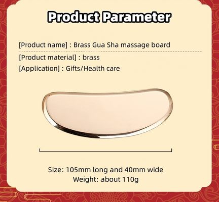 Professionele massagetool Goud Koper Messing Handle Gezicht Massager Guasha Board met hoge kwaliteit