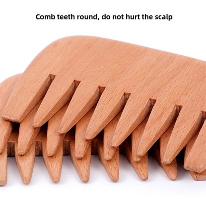 Warmbruine houten beuk houten borstel baard kam zakkammen vrouwen haarborstel houten haarborstel kam voor massagetools