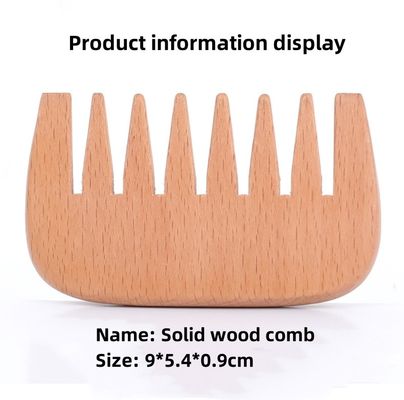 Warmbruine houten beuk houten borstel baard kam zakkammen vrouwen haarborstel houten haarborstel kam voor massagetools