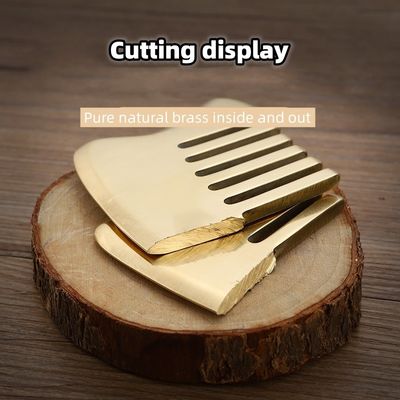 Spiermassage Hoofdmassagetool Custom Logo Scalp Massagetool Vierkante Messing Gua Sha Comb Metalen Koper Gua Sha Comb