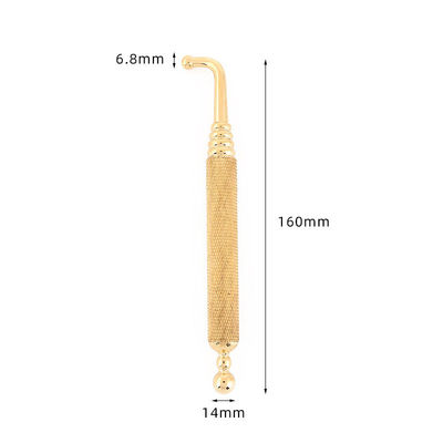 Massagetools Goud/Zilver Dubbelkop Pen Koper Oor en Lichaam Punt Probe Acupoint Messing Zoek Gezichtsreflexologie Pen