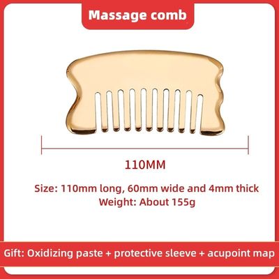 Gouden lichaamsspieren Gua Sha Board Tool voor Scalp Massage Comb Guasha Stone Head Massager Hair Health Care Salon Beauty Tool