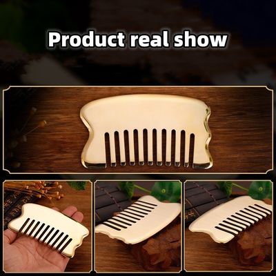 Gouden lichaamsspieren Gua Sha Board Tool voor Scalp Massage Comb Guasha Stone Head Massager Hair Health Care Salon Beauty Tool