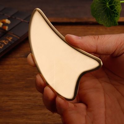Gouden hartvorm natuurlijke messing metaal gua sha schrapen guasha facial spa massager voor meridianen acupoint massage