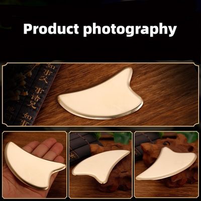Gouden hartvorm natuurlijke messing metaal gua sha schrapen guasha facial spa massager voor meridianen acupoint massage