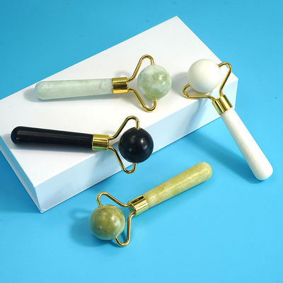 Gezicht schoonheidstool Sferische natuurlijke jade steen Gua Sha massage kraal gezicht roller voor lichaam en huidverzorging behandeling Spa
