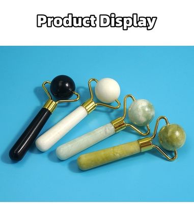Gezicht schoonheidstool Sferische natuurlijke jade steen Gua Sha massage kraal gezicht roller voor lichaam en huidverzorging behandeling Spa