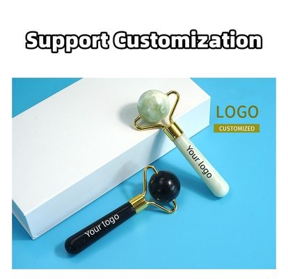Gezicht schoonheidstool Sferische natuurlijke jade steen Gua Sha massage kraal gezicht roller voor lichaam en huidverzorging behandeling Spa