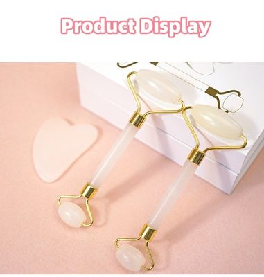 Lichaamspieren Natuurlijke Afghaanse Jade Steen Gua Sha Schraapbord Guasha Gezicht Roller Gift Box Set Spa Massage Tool Huidverzorging Gezichtsschoonheid
