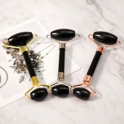 Spiermassage Custom Zwarte Bian Steen Gua Sha Schraapbord Guasha Gezicht Roller Gift Box Set voor Spa huidverzorging Routine