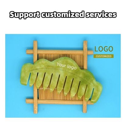 Lichaamsspieren Gezondheidszorg 2024 Natuurlijke Xiuyan Jade Gua Sha Scalp Massage Kam voor het baggeren van meridianen en het verfraaien van de huid