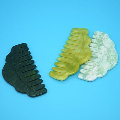 Lichaamsspieren Gezondheidszorg 2024 Natuurlijke Xiuyan Jade Gua Sha Scalp Massage Kam voor het baggeren van meridianen en het verfraaien van de huid
