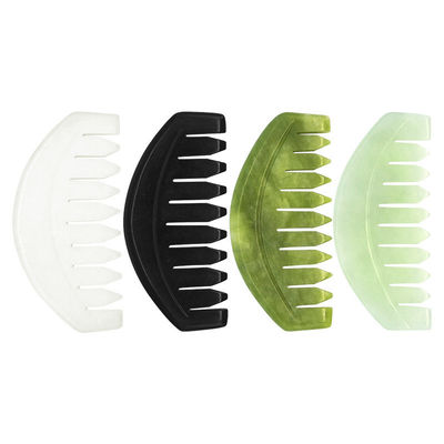 2024 Ronde vorm Natuurlijke Xiuyan Jade Gua Sha Scalp Massage Kam Hoofd Haarverzorging Massager Dredge Meridians Bestseller Producten