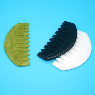 2024 Ronde vorm Natuurlijke Xiuyan Jade Gua Sha Scalp Massage Kam Hoofd Haarverzorging Massager Dredge Meridians Bestseller Producten