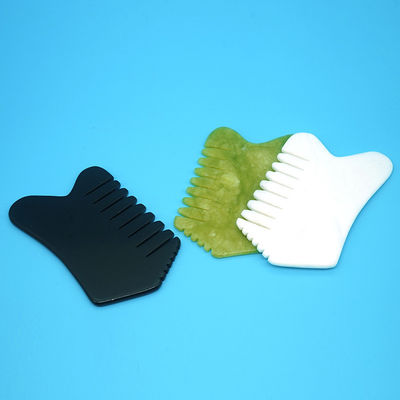 Jade Gua Sha Kammen Massage Steen Haar Kam Handheld Hoofdgereedschappen voor lichaamsspieren en Multifunctionele gezichtsmassage Tool