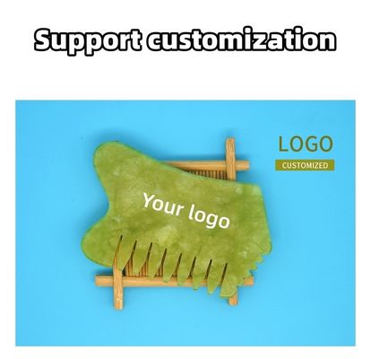 Jade Gua Sha Kammen Massage Steen Haar Kam Handheld Hoofdgereedschappen voor lichaamsspieren en Multifunctionele gezichtsmassage Tool