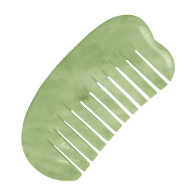 Multiple Shape Natural Xiuyan Jade Gua Sha Scalp Massage Comb voor hoofdmassageapparatuur
