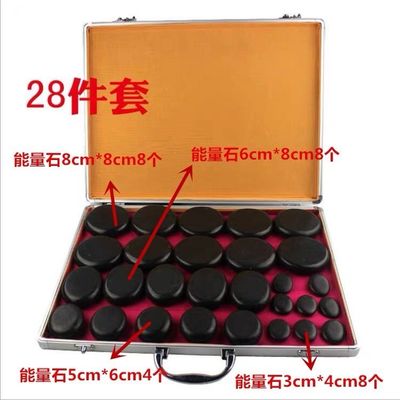 Lichaamsmassage Warme stenen Set 22 stuks Basalt stenen met verwarming Kit Home Spa Relaxatie Healing pijnverlichting Spa behandeling