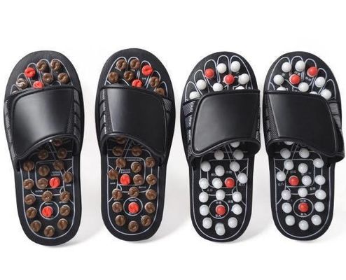 Massagetools Gepersonaliseerd logo beschikbaarHealthcare Acupunctuur Slipper Voetmassageur Schoen met natuurlijke geplaveide steen