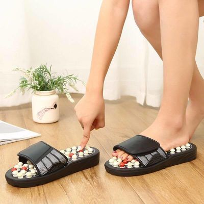 Massagetools Gepersonaliseerd logo beschikbaarHealthcare Acupunctuur Slipper Voetmassageur Schoen met natuurlijke geplaveide steen