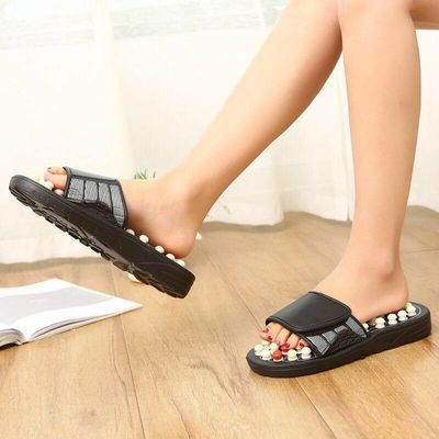 Massagetools Gepersonaliseerd logo beschikbaarHealthcare Acupunctuur Slipper Voetmassageur Schoen met natuurlijke geplaveide steen