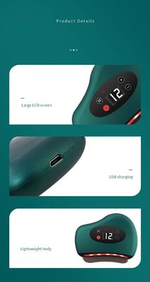 Lichaamsmassageapparatuur Intelligente gezichtsmassage Bianstone massage naald steen elektrisch schrapen instrument met warm kompres