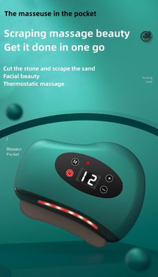 Lichaamsmassageapparatuur Intelligente gezichtsmassage Bianstone massage naald steen elektrisch schrapen instrument met warm kompres