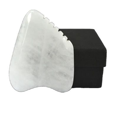 Lichaamsmassage Gua Sha Gezichtsschraapbord Wit Jade Steen Guasha Gereedschap voor Gezicht en SPA Acupunctuur Massage Apparatuur