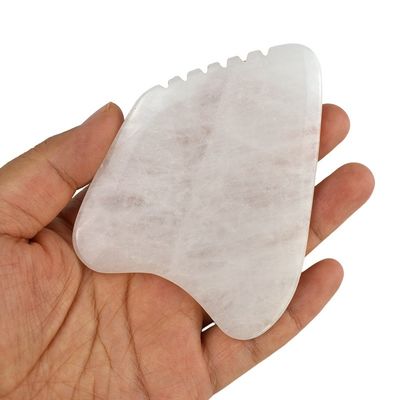 Lichaamsmassage Gua Sha Gezichtsschraapbord Wit Jade Steen Guasha Gereedschap voor Gezicht en SPA Acupunctuur Massage Apparatuur