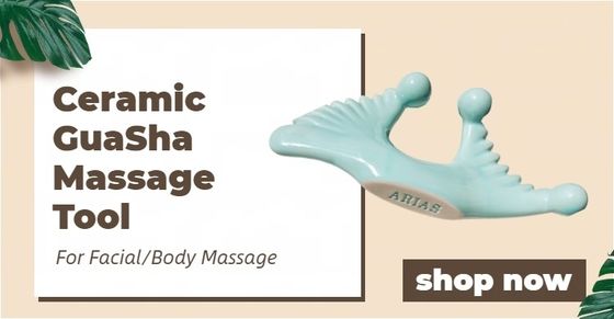 Spiermassage Keramische Gua Sha Board Anti Cellulitis Therapy Machine voor blauwe gezichtsmassage gereedschappen