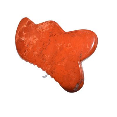Custom Logo Rood Jasper GuaSha Stone Scraping Massage Board Tool voor lichaamsspieren en massage
