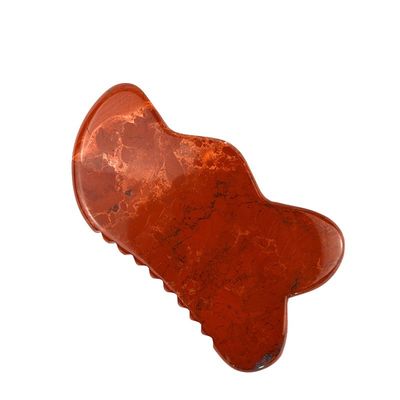 Custom Logo Rood Jasper GuaSha Stone Scraping Massage Board Tool voor lichaamsspieren en massage