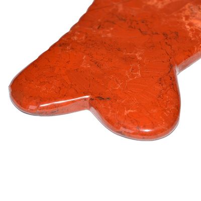 Custom Logo Rood Jasper GuaSha Stone Scraping Massage Board Tool voor lichaamsspieren en massage