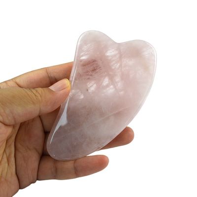 Kleine Jade Steen Guasha Board Custom Gezichtsmassage voor nek Achter Achter schouder taille billen Hartvorm Roos Kwarts Gua Sha