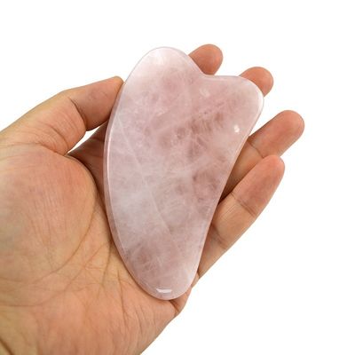 Muscle Massage Tool 2024 Rose Quartz Gua Sha Natural Crystal Skin Guasha Beauty Massager voor gezichtslifting en anti-aging