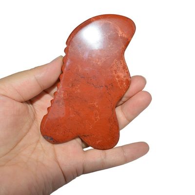 Gepersonaliseerd logo beschikbaard 2024 Red Jasper Stone Gua Sha Scraping Massage Board voor anti-aging en spier ontspannende voordelen