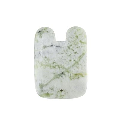 Gezichtsschoonheidsmassagetool 2024 U-vorm Natuurlijke Xiuyan Jade Gua Sha Schraapbord met spiermassagefunctie