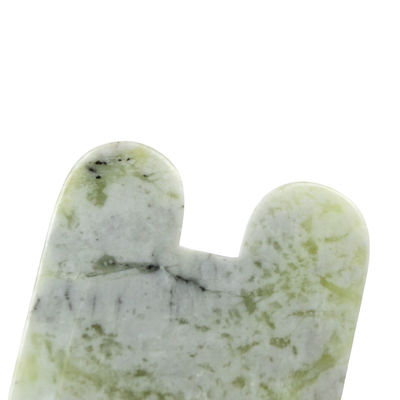 Gezichtsschoonheidsmassagetool 2024 U-vorm Natuurlijke Xiuyan Jade Gua Sha Schraapbord met spiermassagefunctie