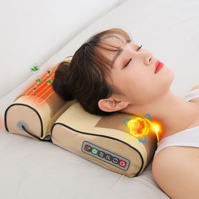 2023 Design Body Massage Shiastu Vibrating Heating Electric Back Massager Kussen Met Warmte Infrarood Fysiotherapie Functie