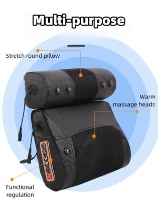 2023 Home Electric Neck Cushion Shiatsu rugmassageur met warmtefunctie en aangepast logo