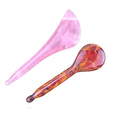 2024 Populaire lichaamsmassageapparatuur Rozen kwarts Guasha Acupressure Reflexologie Pen Acupunctuur Therapie Gua Sha Tool
